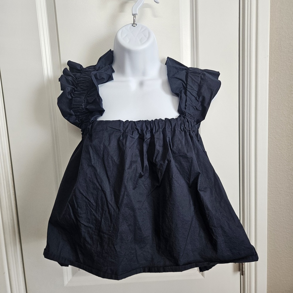 Monica Nera Georgia Top  Navy Blue Womens Medium